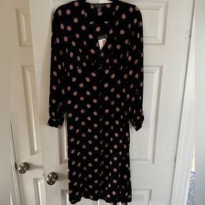 Primark, polka dot, button dress, UK 8, US 4